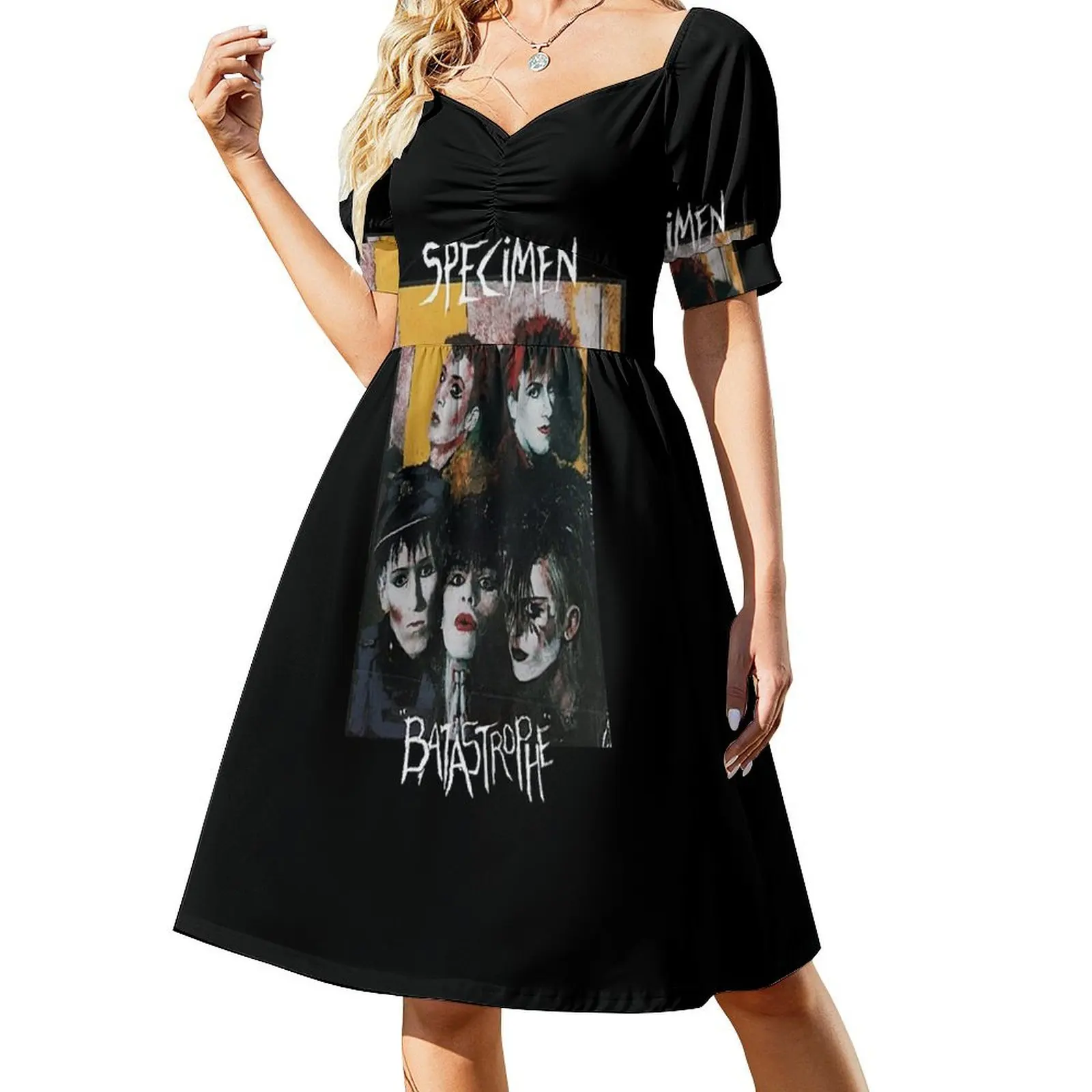 thumbnail image 1 of Vestido de manga corta de muestra, vestidos casuales, elegantes y chic, vestidos de mujer en promoción, vestidos de mujer para mujer, 1 of 7