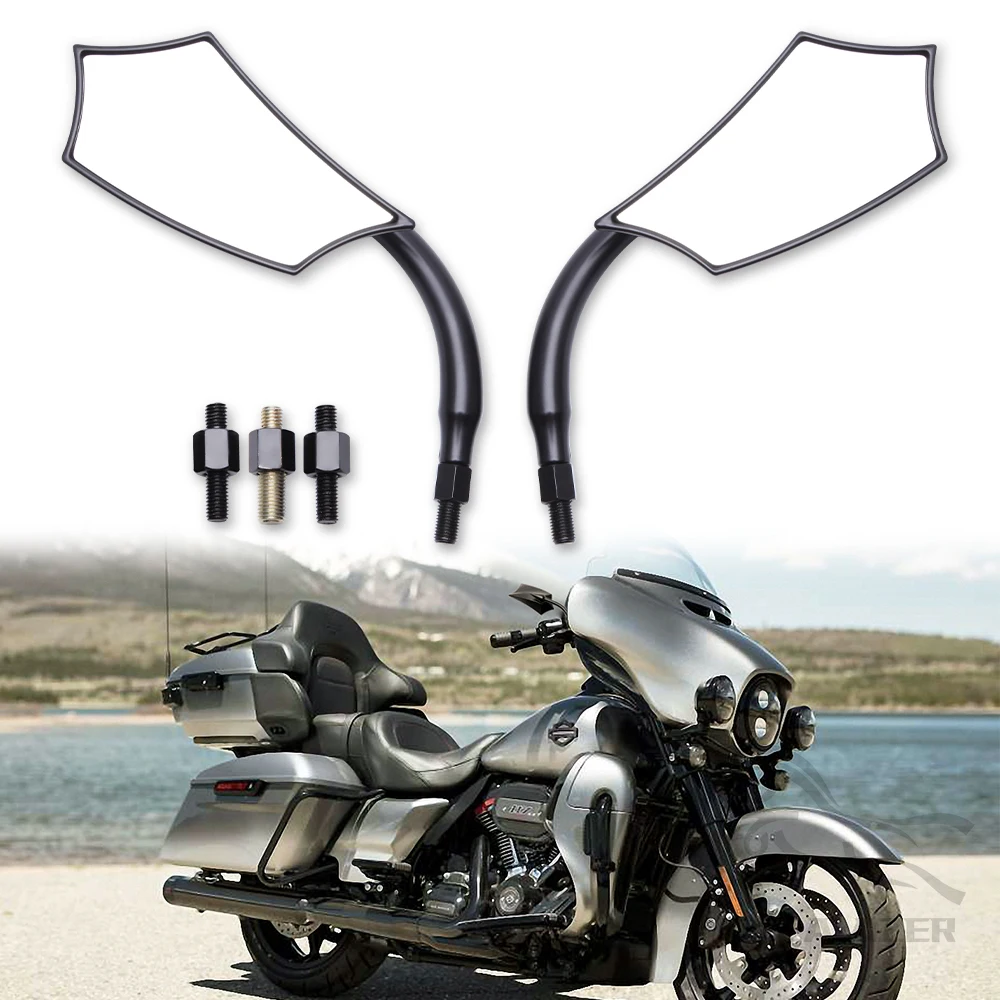 

Алюминиевые черные боковые зеркала XL, 2 шт., соответствуют модели Harley Touring Street Glide Road King Sportster