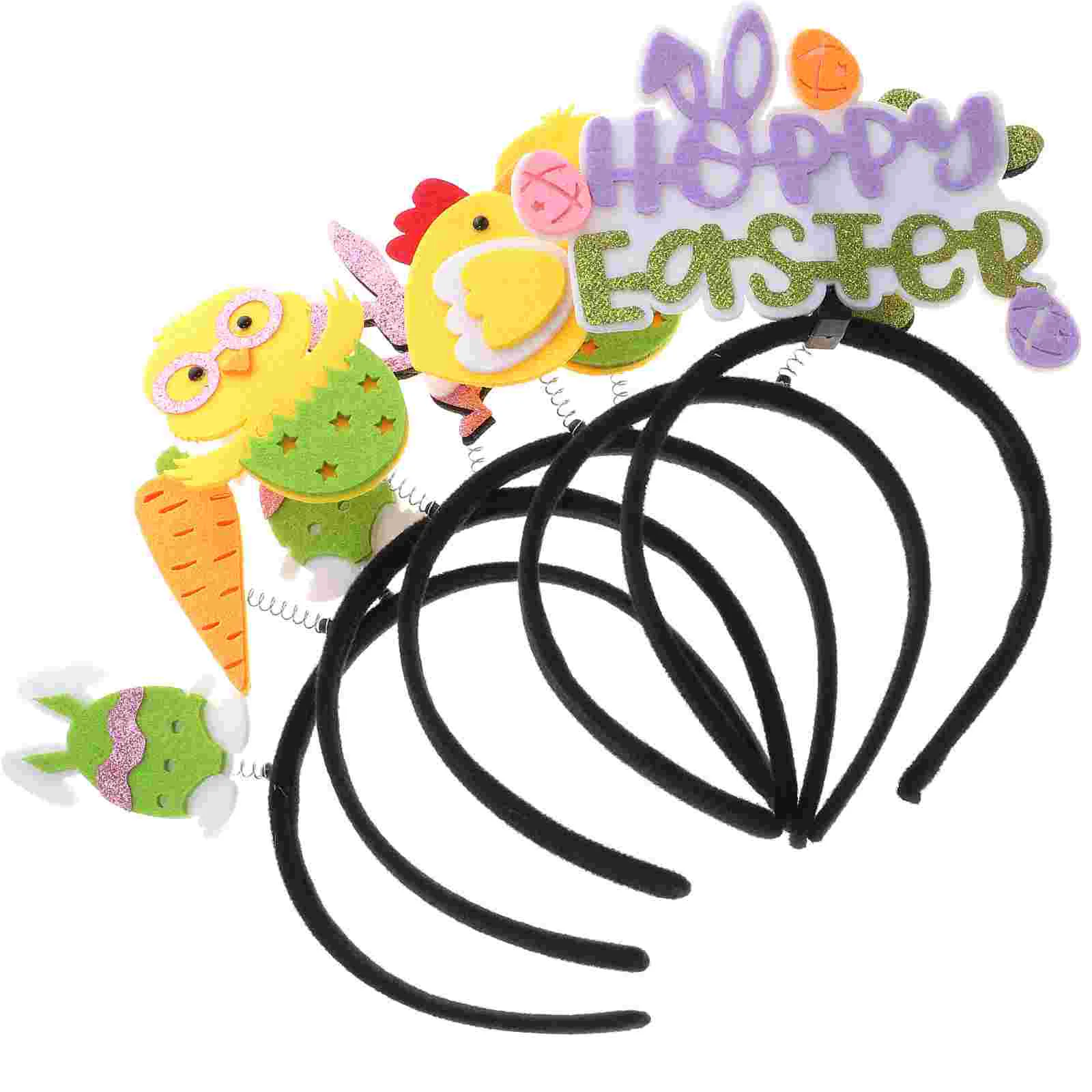 

5pcs Kidcore Clothes Cartoon Hair Hoops Easter Party Hair Accessories for Kids Girls