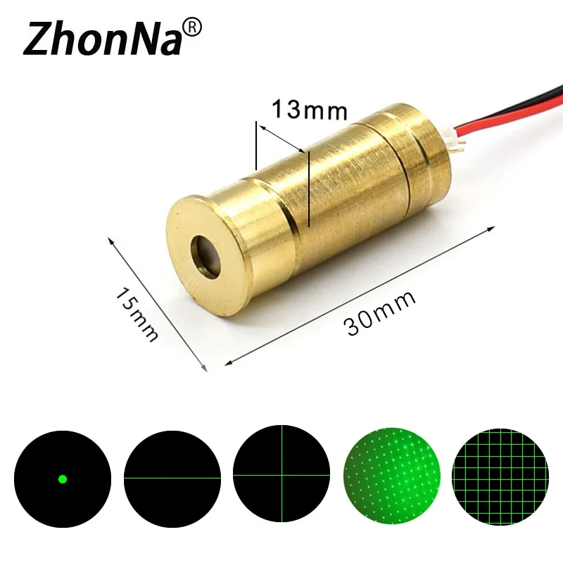 

532nm 35mW Green Laser Module 2.2V Copper Laser Spot Irradiation Positioning Lamp Laser Diode Light Emission Aiming Accessories