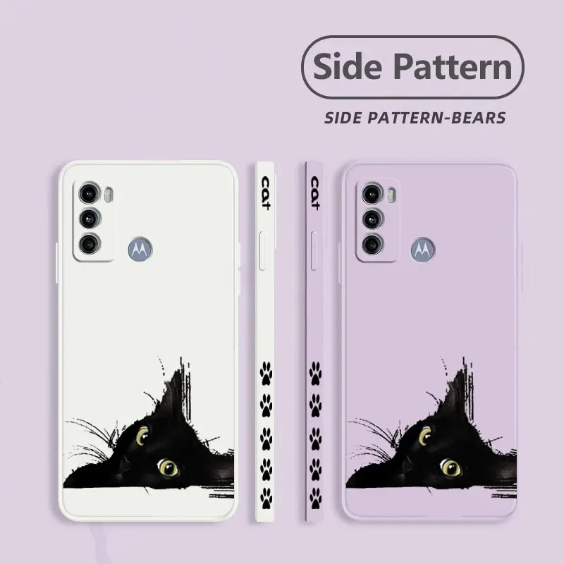 Sleek Black Cat Silicone Phone Case Cover