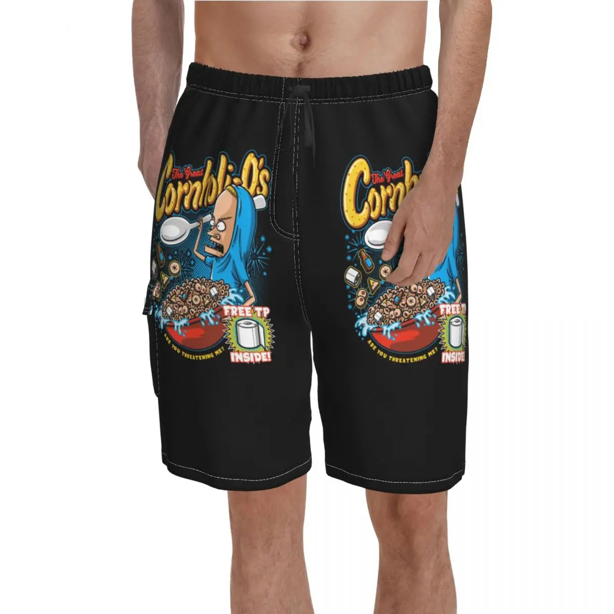 

Cornholi Os Beavis And Butthead Board Shorts Cartoon Male Classic Beach Shorts High Quality Printed Plus Size Swimming Trunks