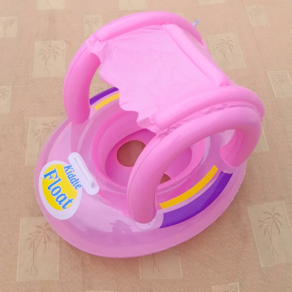 Swim Ring New Baby Swimming Float with Sunshade Inflatable Infant Floating Kids Circle Bathing Summer Toys Toddler Rings 3