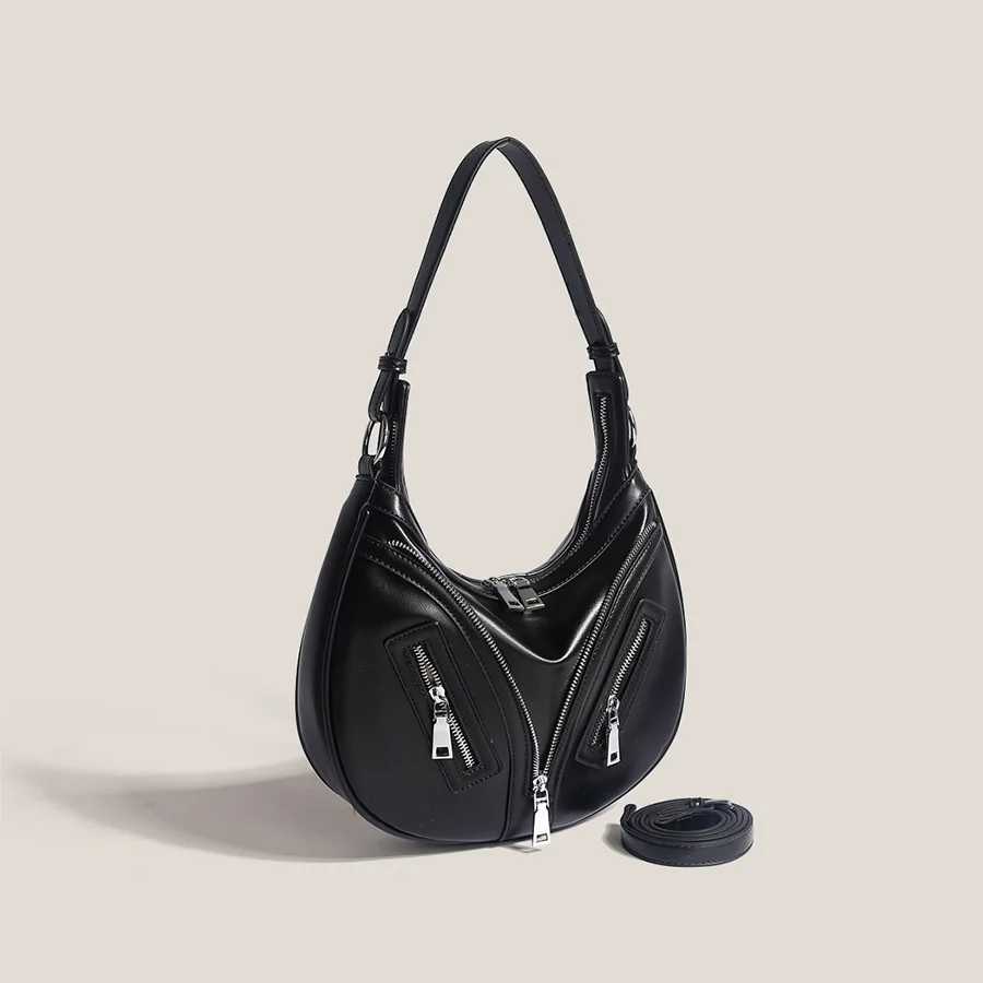 

Fashion design hobo armpit bag women purse handbags fashion single shoulder crossbody bag casual retro motorcycle crescent bags