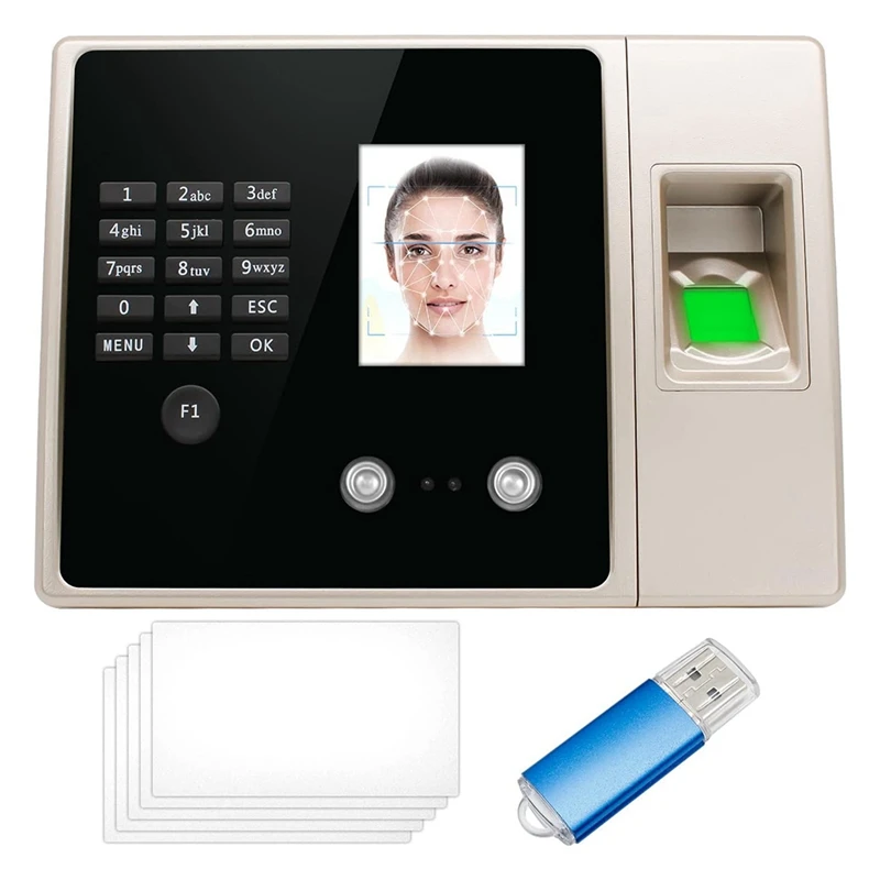 

Time Clocks For Small Business,Clock In And Out Machine For Employees With Face Recognition,PIN Punching In One Durable US Plug