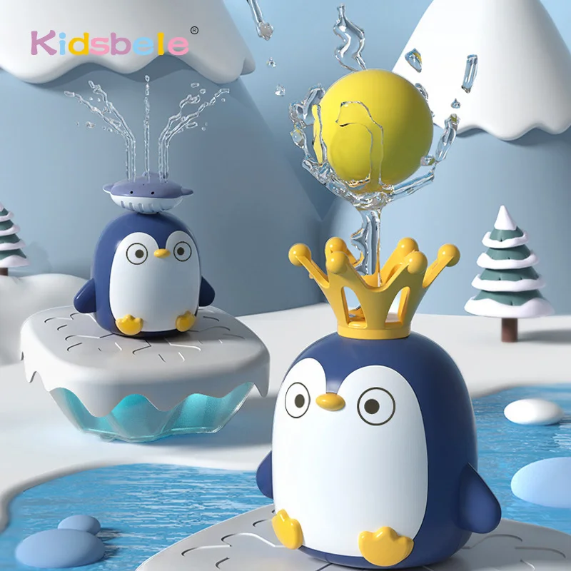 

Bath Toys Penguin Electric Spray Water Floating Rotation Sprinkler Shower Game For Children Kid Swimming Bathroom Gift