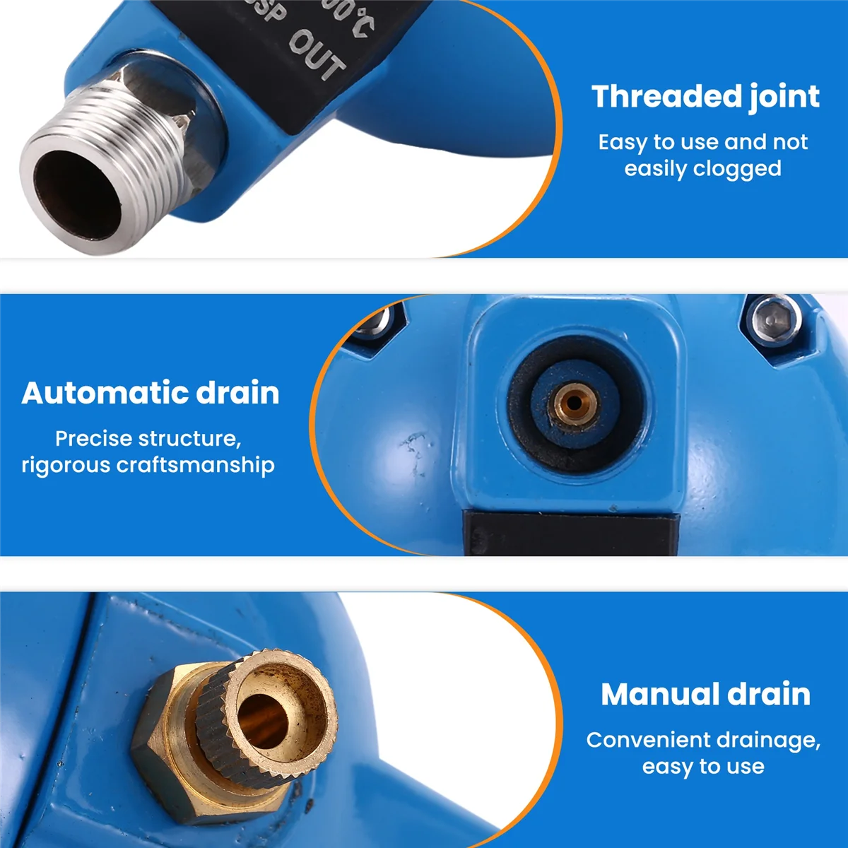 ABZV-Had20B Spherical Drain Valve Automatic Drain Filter Air Compressor Automatic Valve