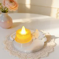 Cute Cat Candle Holder Decoration Ornament, Sleeping Cat Ornament, Artistic Desktop Decoration Candle Holder [excluding Candles] 3