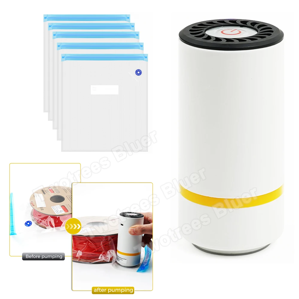 Electric Air Pump USB Rechargeable Automatic For 3D Printer Filament Vacuum Bag Keep Dry