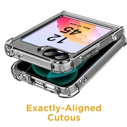 Ultra-Clear Airbag Armor Case for Samsung Galaxy Z Flip - Acrylic PC Back with Soft TPU Bumper (Clear)