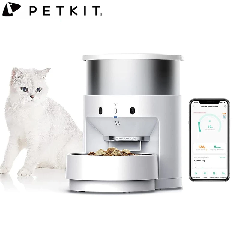 

Petkit Automatic Dogs Cats Feeder 3L/5L APP Control Control Voice Recorder Pets Smart Dispenser for Medium Large Dogs Cats