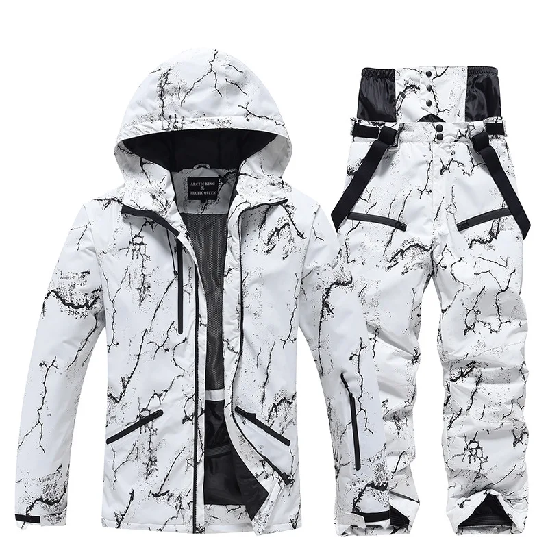 Men's and Women's Ski Suit Sets Waterproof Snow Costume Ski Jacket and Pant Set Outdoor Clothing Snowboarding