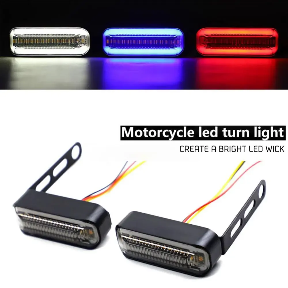 2pcs New Universal Motorcycle 12V Daytime Running Lights Water Warning Lights LED Turn Signals Motorcycle Accessories