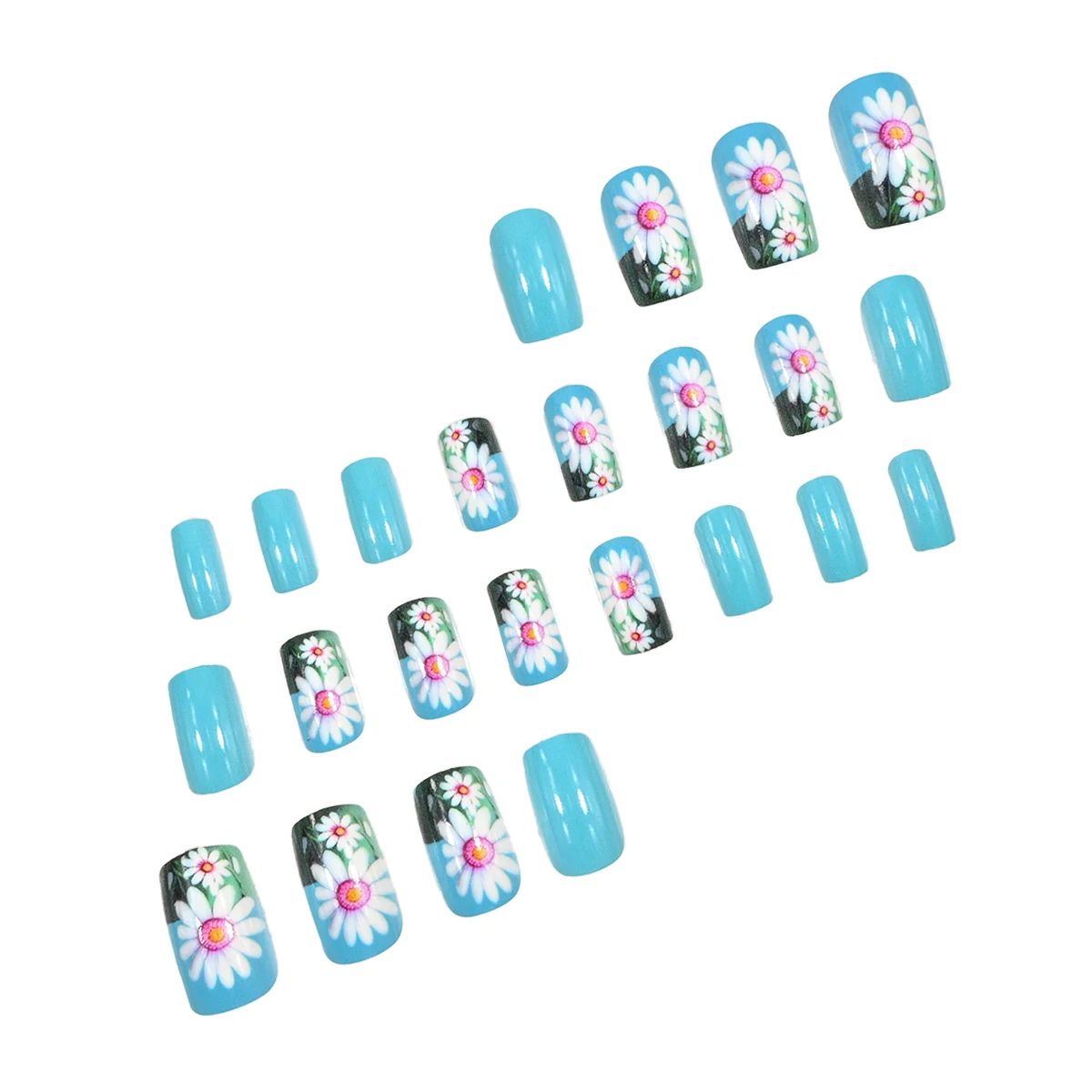 Smarsty Short Square Fake Nails 11