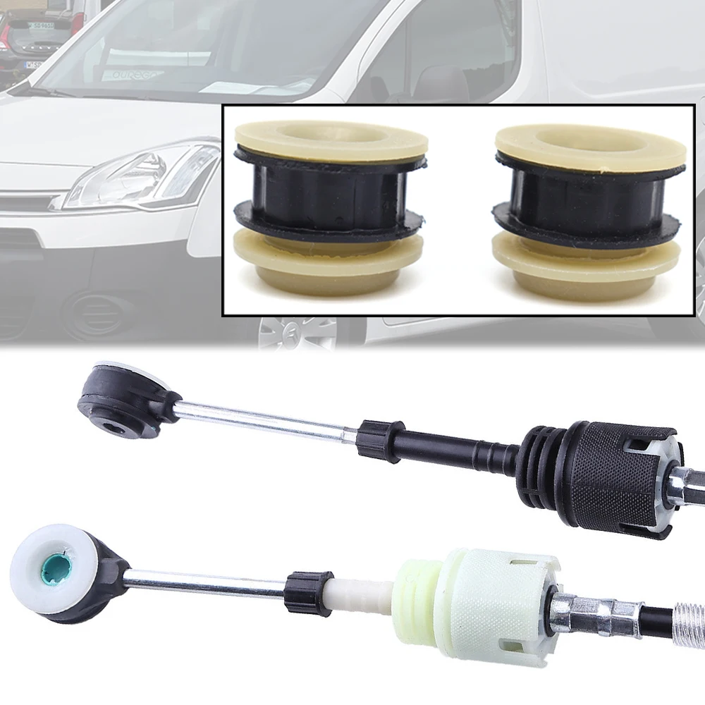 2Pcs For Peugeot Partner B9 2008 2011 2013 2015 Citroen Berlingo Gear Shift Selector Lever Linkage Cable End Rod Bushing