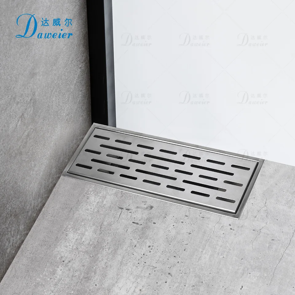 High Quality SUS304 Stainless steel Bathroom Floor Drain 300*110*125mm Thickened floor drain cover Shower room drainage Modern
