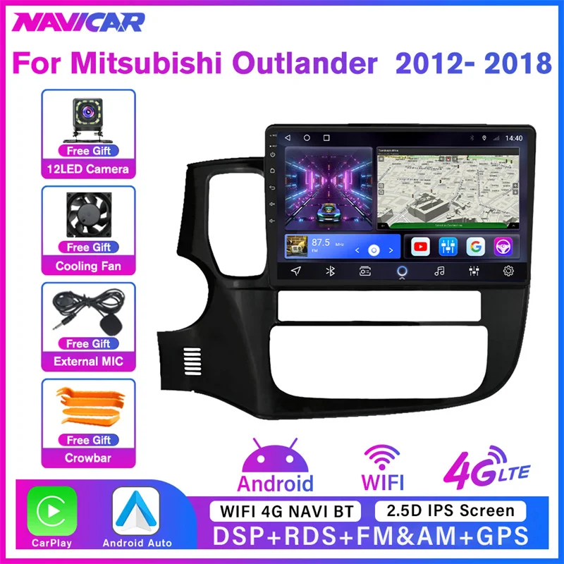 

Автомагнитола 2DIN Android 10 для Mitsubishi Outlander 3 GF0W GG0W 2012-2018, автомобильный мультимедийный видеоплеер, навигация GPS, 2DIN DVD IGO