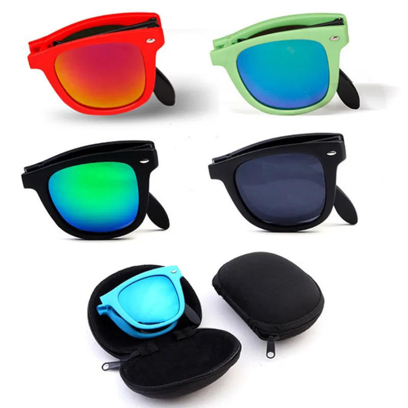 

Новинка женские модные очки складные Квадратные Солнцезащитные очки женские разноцветные цветные повседневные солнцезащитные очки винтажные мужские спортивные очки