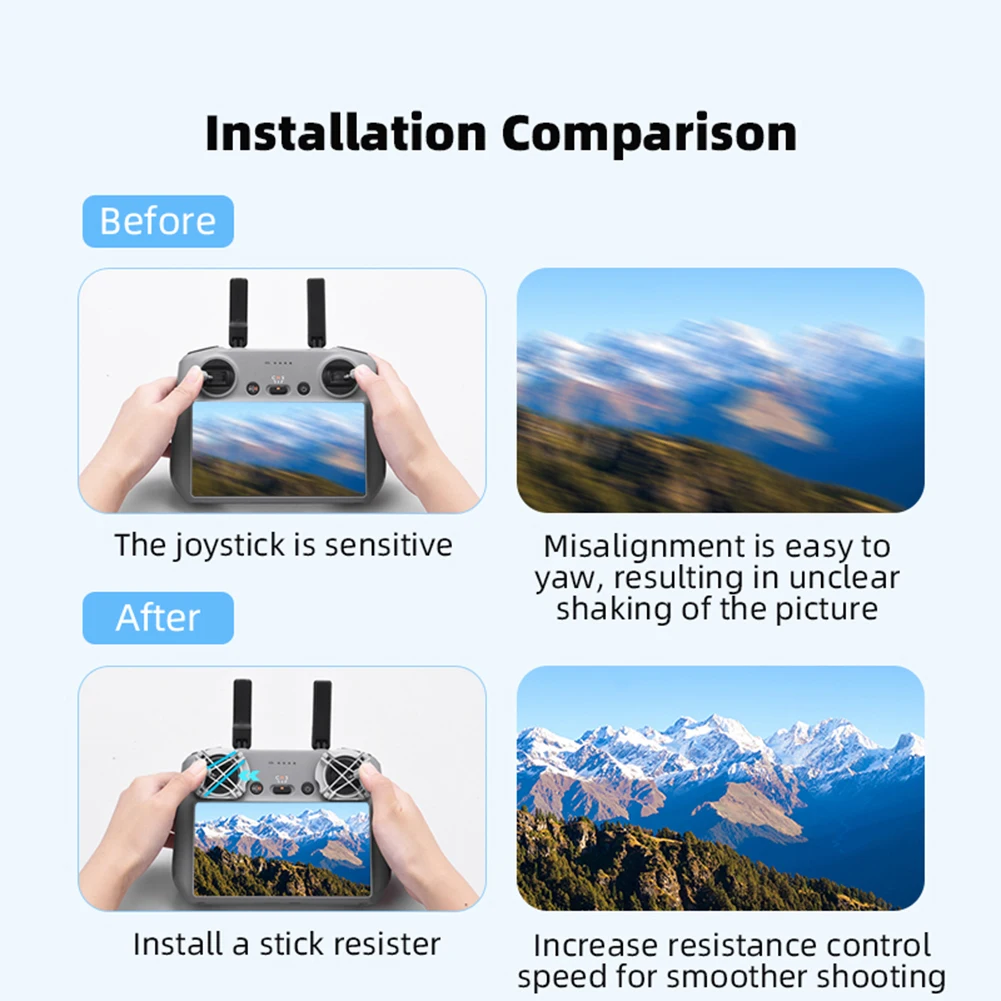 Drone Rocker Damper Control Speed Joystick Yaw Rubber Rope Joystick Fixed Bracket Mount for DJI Air 3 /Mini 4 Pro RC/RC 2 1 Pair drone joystick bracket