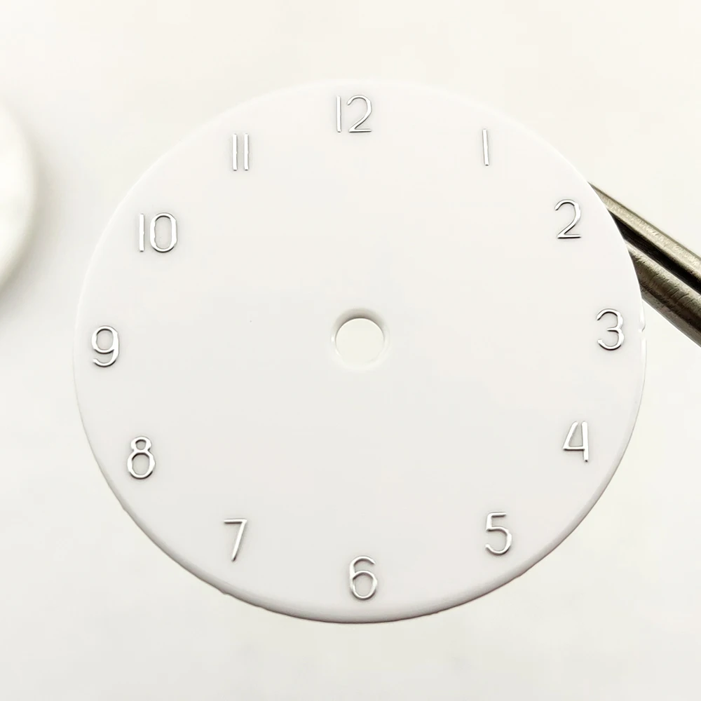 28.5mm Silver Reflective Arabic Numerals Dial with Customized Logo