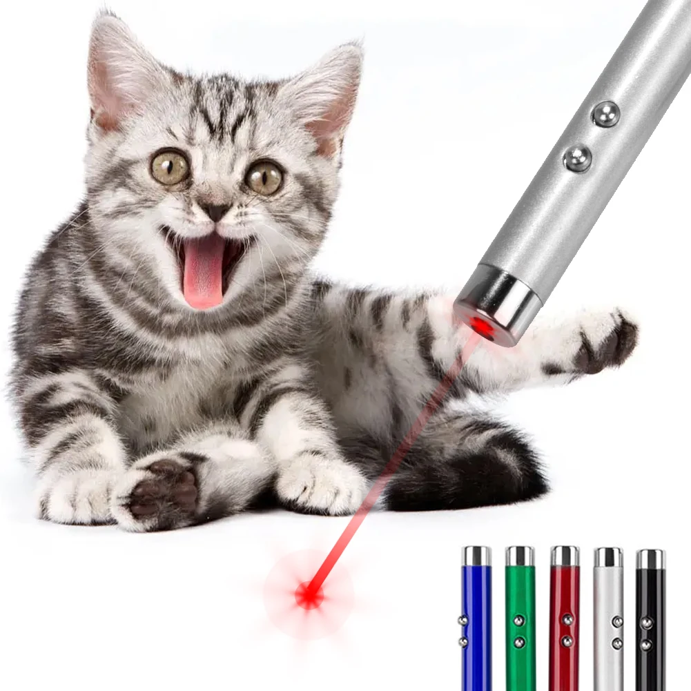 Caterpillar Red Laser Lazer Pen 2 in 1 Pointer Led Light Cat Pet Dog Toy Keyring UK STOCK 