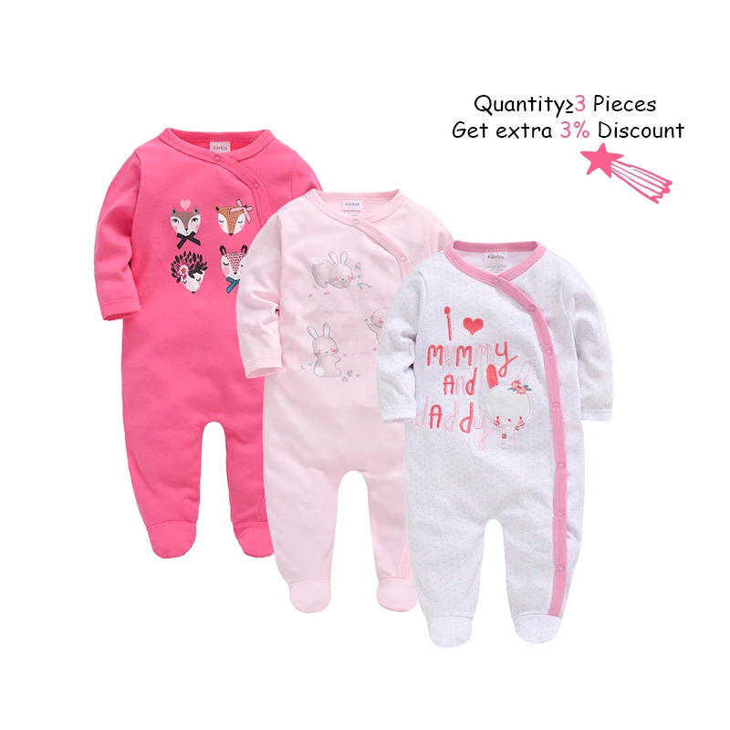 Baby Clothing Girls Romper Pajamas Long Sleeve Jumpsuit Playsuit 0`12 Monthes