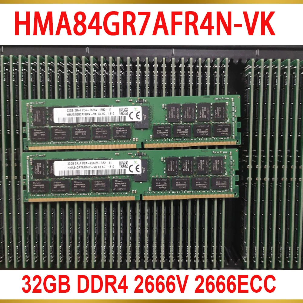 1 Pcs RAM For SK Hynix 32G 32GB DDR4 2666V 2666ECC Server Memory HMA84GR7AFR4N VK