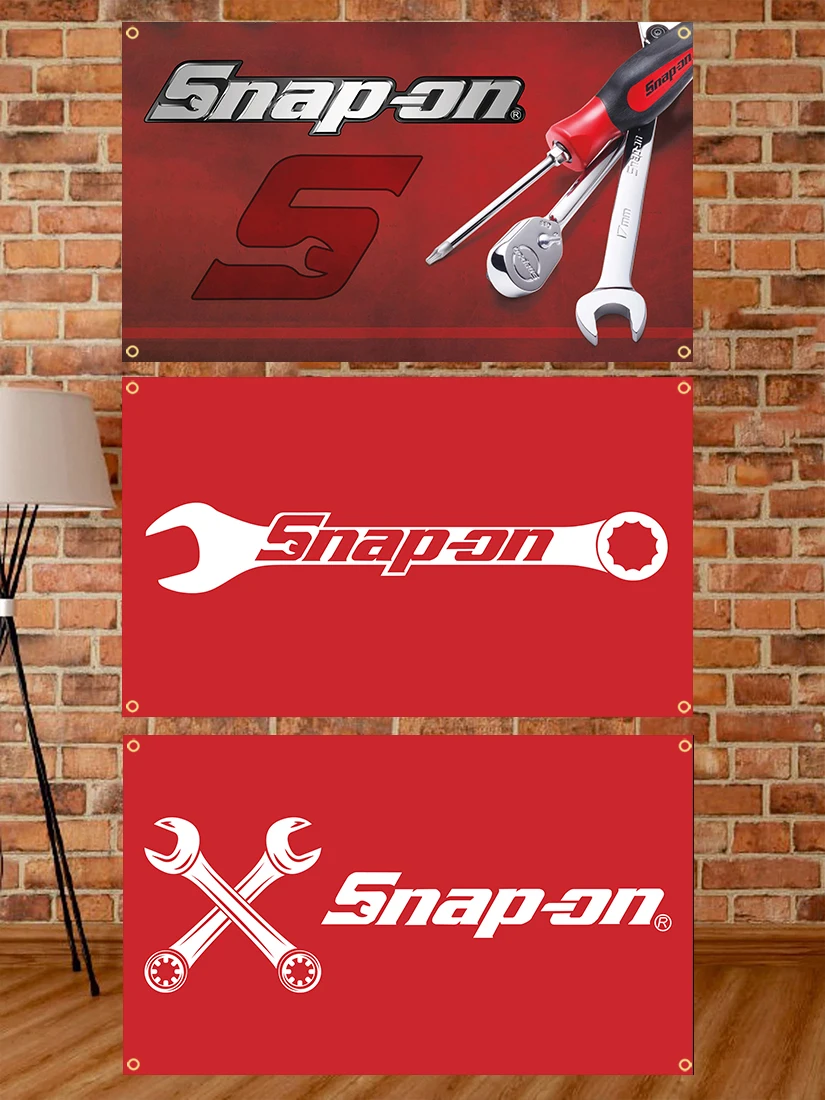 3x5Fts Snap On Tools Flag Polyester Printed Garage Racing Car Banner For Decor Tapestry