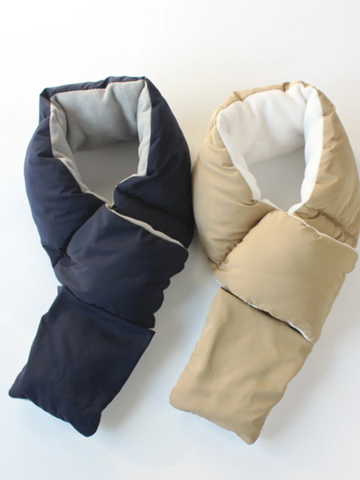 Thiened down Scarf ex Winter Faionable Versatile Cross Sle Men's Women's Warm Ne Warmer Long Rectangle ape - Image 5