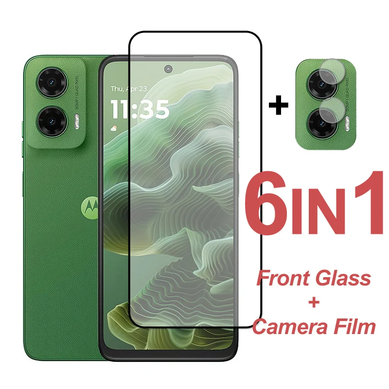Volle Abdeckung Gehärtetem Glas Für Motorola Moto G35 Glas Screen Protector Auf Moto G35 Schutzhülle Telefon Kamera Objektiv Film Moto G35 – Detail 1