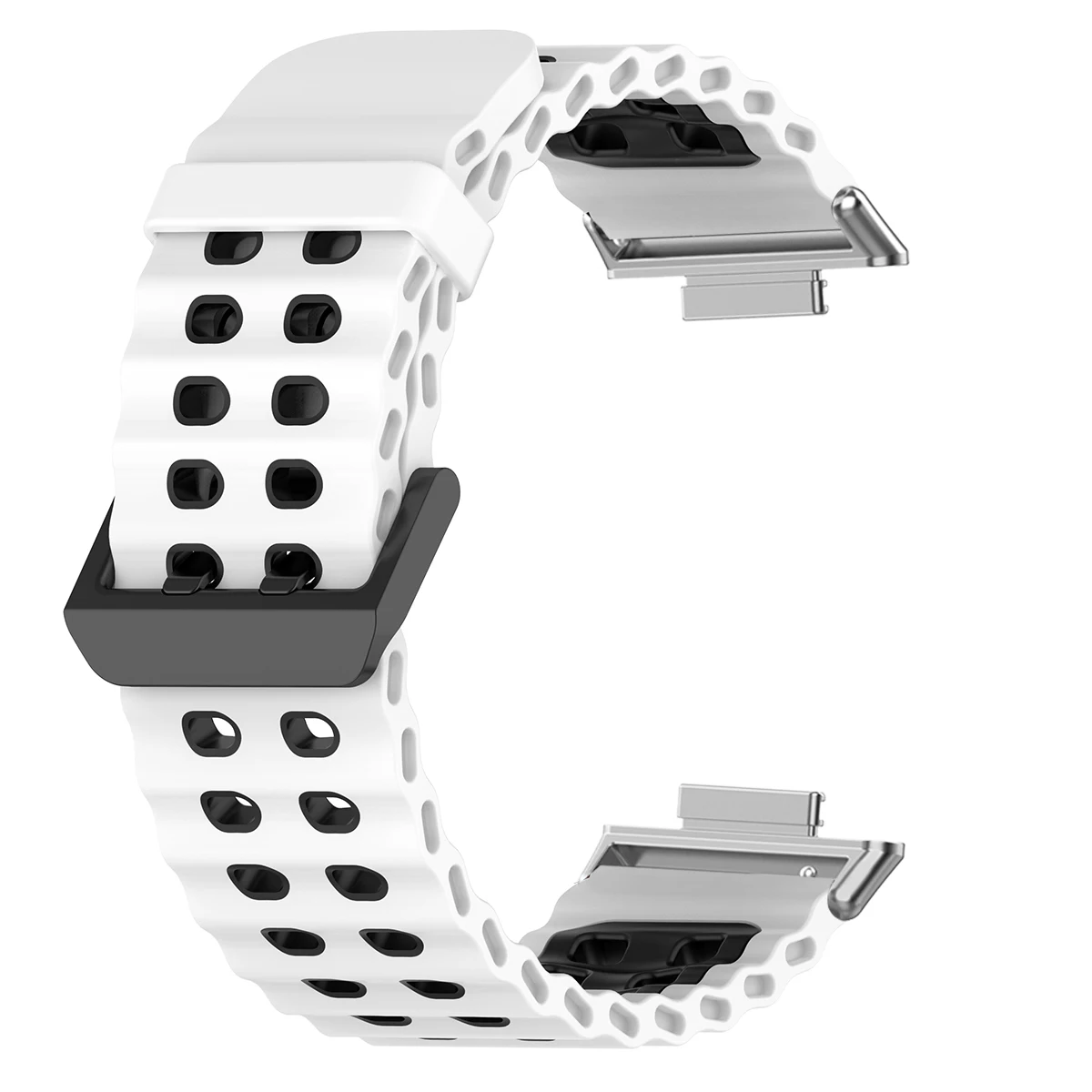 Silicone Two-Tone Breathable Sport Wristband Strap