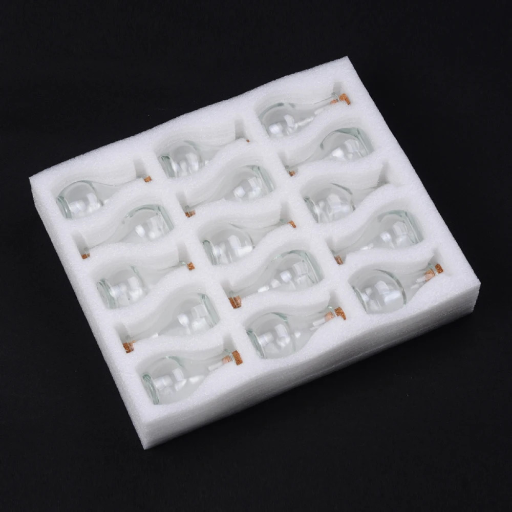 30pcs Glass Bottle for Bead Containers Clear Wishing Bottle  for jewelry making Decor 4.9x8.8cm with Cork Stopper,Capacity: 55ml