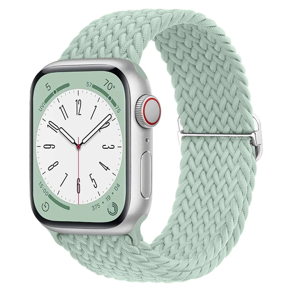 Braided Solo Loop Strap For Apple Watch Bands 40mm 44mm 45mm 41mm 42mm 38mm  Elastic Nylon Belt Bracelet iWatch Series 7 6 5 4 3 2 1 SE Wristbands 