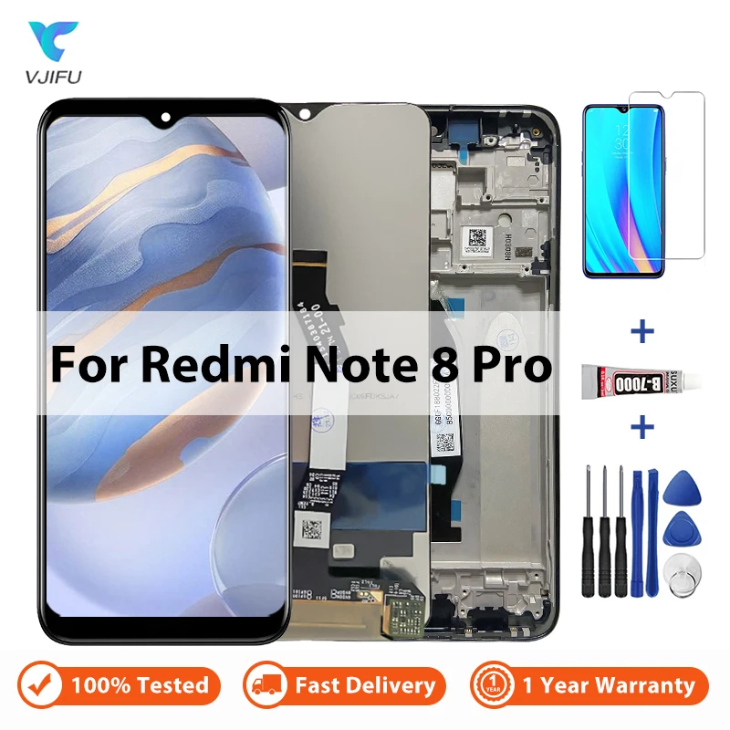 

Оригинальный дисплей для Xiaomi Redmi Note 8 Pro, ЖК-дисплей, сенсорный экран, дигитайзер в сборе для Redmi Note 8 PRO, сменный ЖК-дисплей