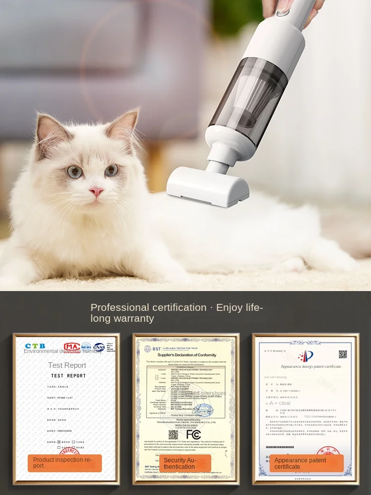 Aspirator de mână fără fir - Mini aspirator auto reîncărcabil pentru mașină, casă, birou, curățare de călătorie cu păr de animale_voghion.com