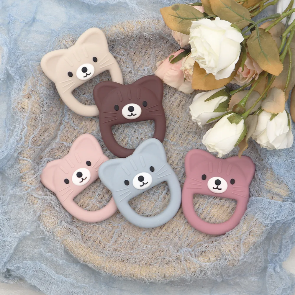 1Pcs Baby Teething Toys Cute Cartoon Teeth Biting Toy BPA Free Infant Baby Teether Toys Teether Holders Baby Stuff images - 6