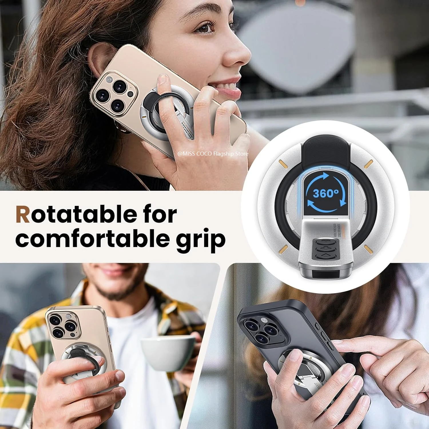 MagSafe 3-in-1 Magnetic Phone Grip and Stand