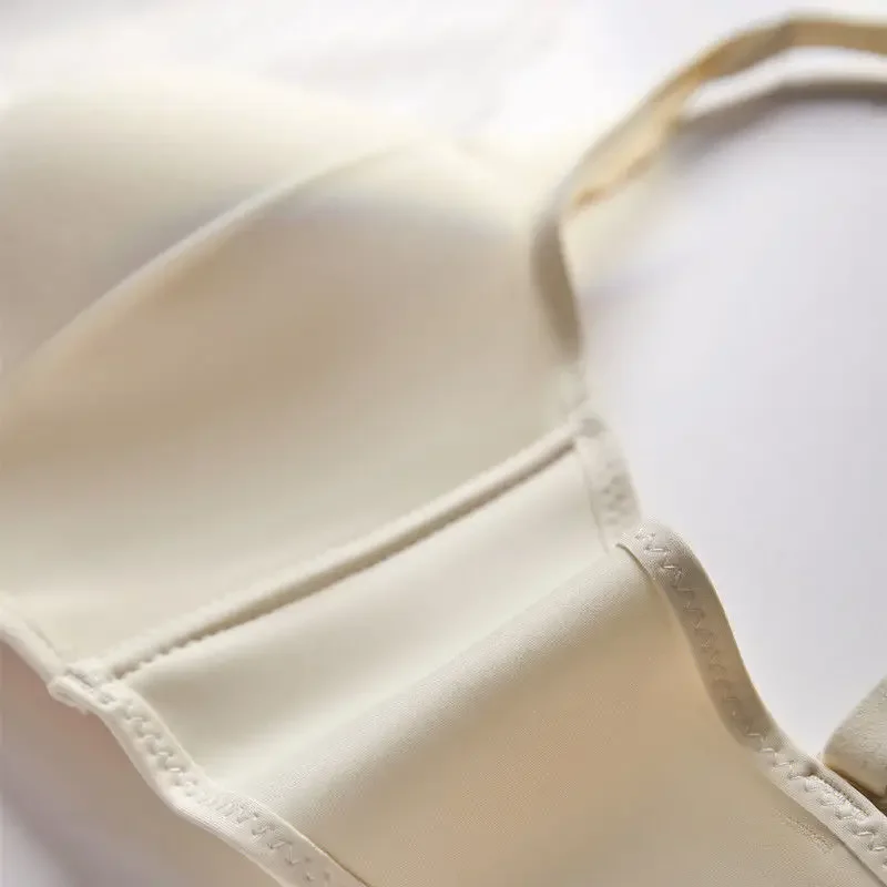 Extra-thick wireless bra styled for dresses, tops, and smooth under-clothing wear