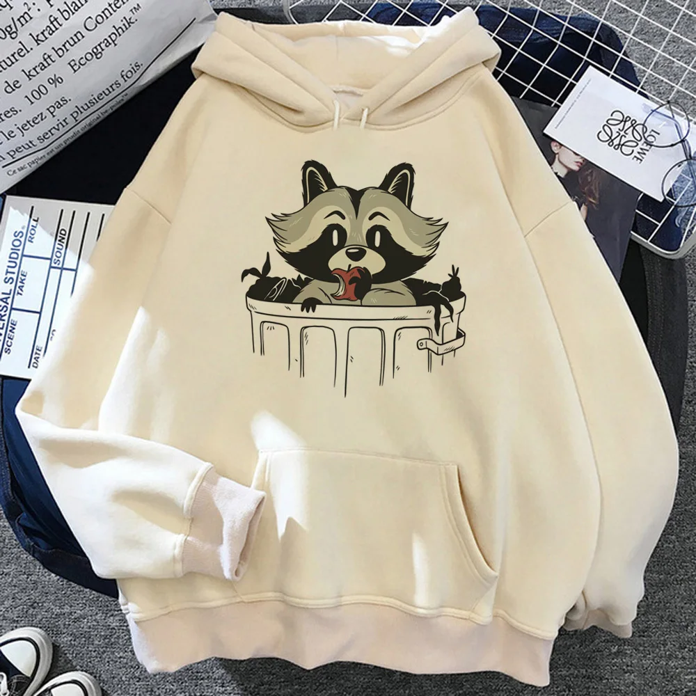 

Racoon hoodies women funny japanese harajuku sweater women harajuku Hood