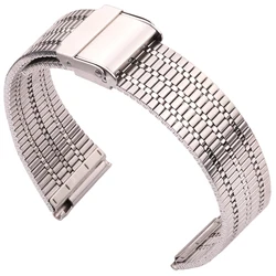 Sleek Stainless Steel Quick - Release Watch Strap - Breathable Design - 22mm (Silver)