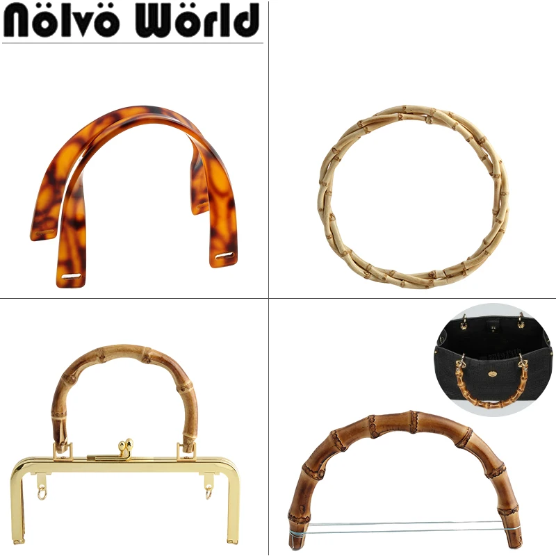 11 14 17 19 CM U Shape Bamboo Handles For Purse Kiss Clasp Frame Handbags Shoulder Bags Crossbody Tote Handcrafted Accessories 15 13 16 10 20 10 solid wood big hand made bags handbags purse rectangle handles save real wood tote diy replacement accessories