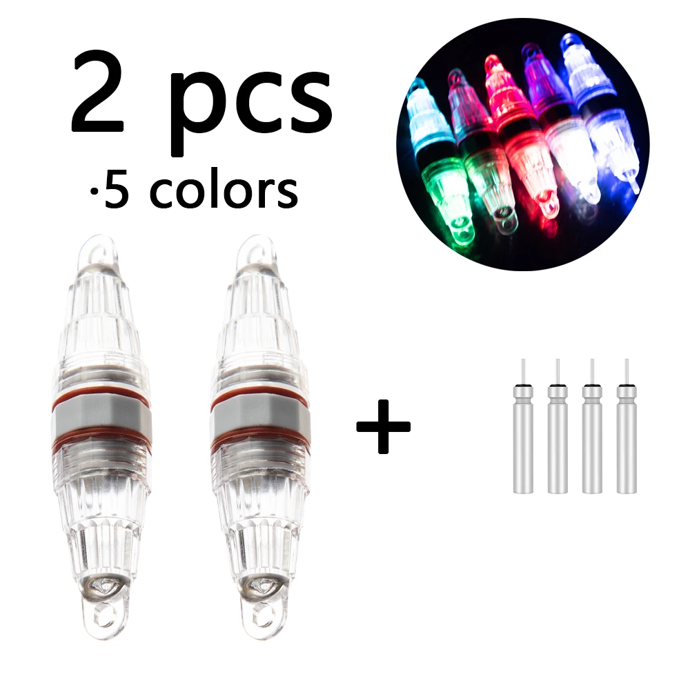 2 lampes LED clignotantes pour filet de pêche étanches IPX6 lumière appât pour poisson beltail