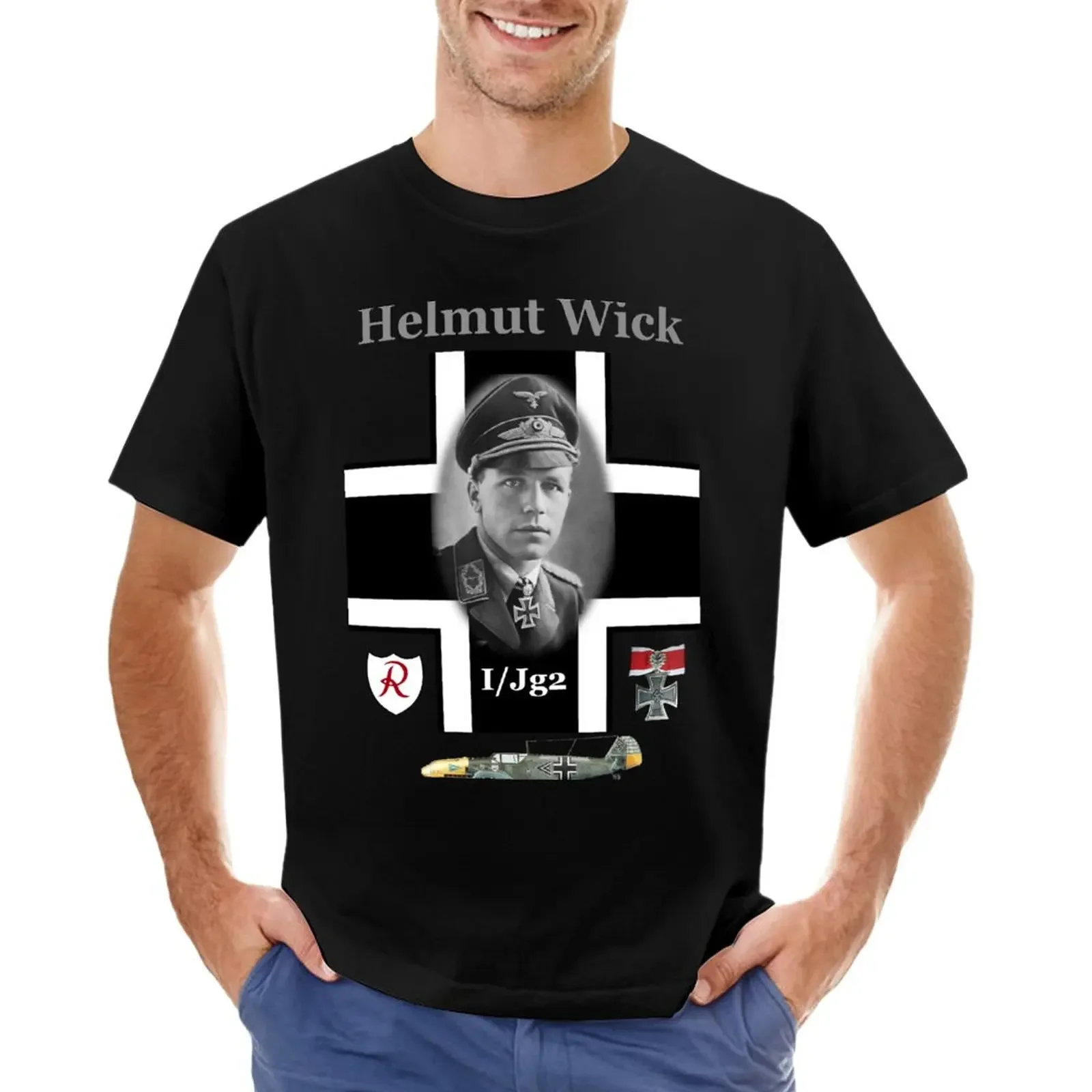 

Helmut Wick luftwaffe fighter ace T-Shirt heavyweights korean fashion animal prinfor boys funny t shirts for men