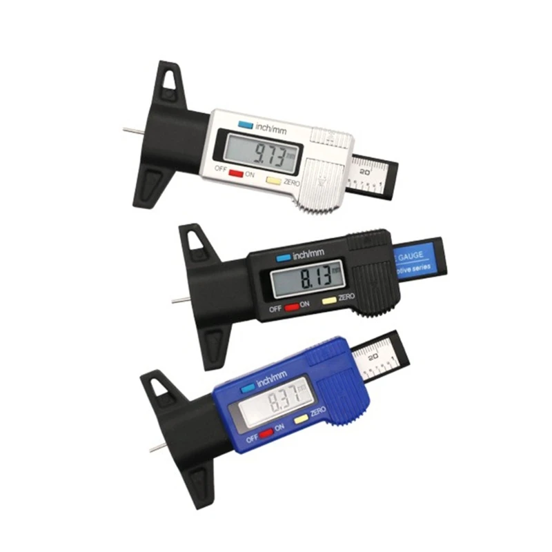 LCD Display Tire Thread Measuring Gauge Digital Tire Depth Gauge Tire