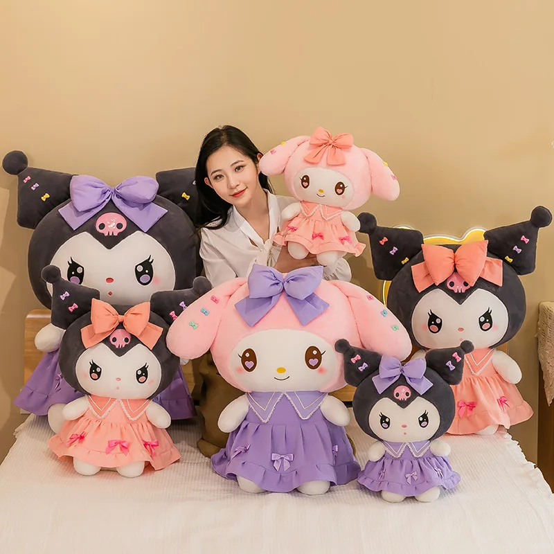 

Большой размер Kuromi MyMelody плюшевая кукла Sanrio бант принцессы Симпатичная плюшевая игрушка детский подарок на день рождения