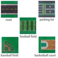 City Street View Road BasePlate Building Blocks 32*32 Dots Blocks DIY Toys Parking Lot Football Basketball Court Mini Bricks 2
