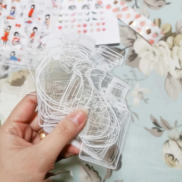  30Pcs Transparent DIY Dried Flower Bookmark,Homemade