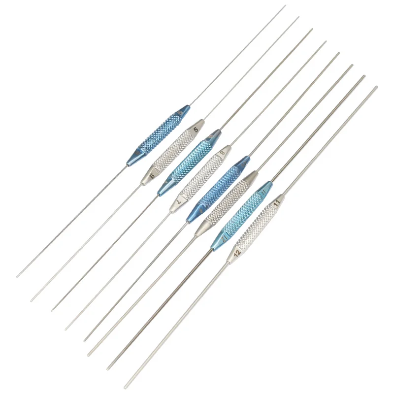 

Ophthalmic instruments 4pc/set double ended lacrimal passage probe flushing stainless steel titanium probe plugging tool