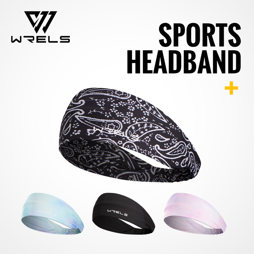 WRELS Sweatbands Sports Headband Moisture Wicking Hairband Athletic Towel Headbands Sweatband Headbands for Running Cycling Yoga