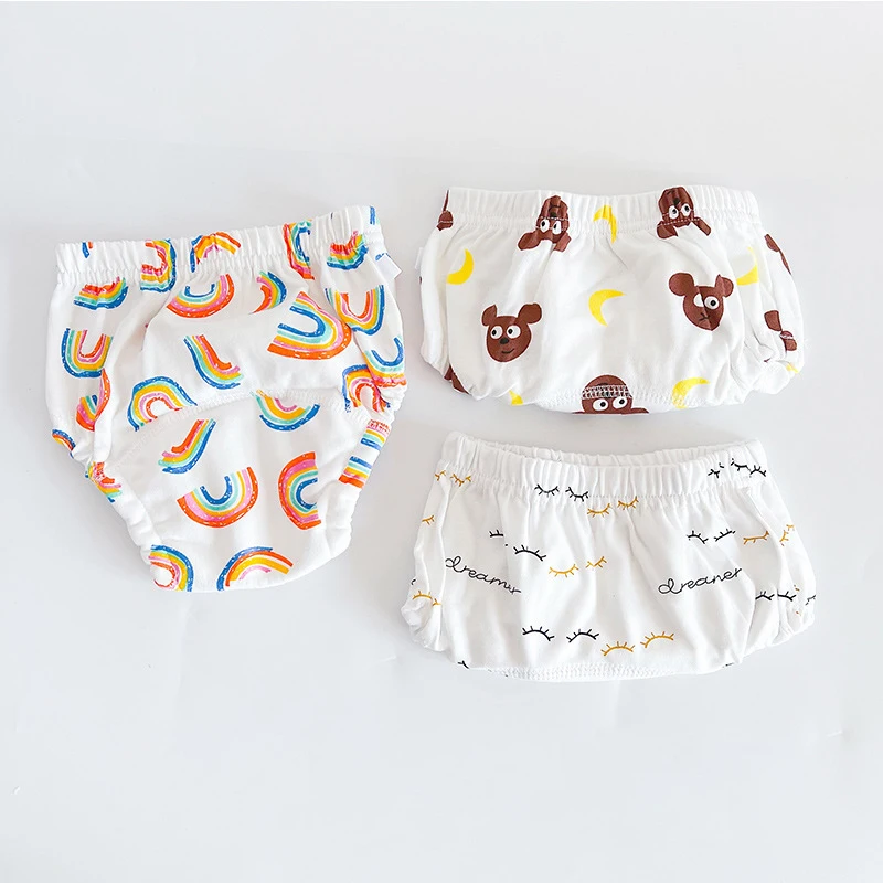 Eco-Friendly Reusable Baby Training Pants with Elastic Waist - Pack of 3